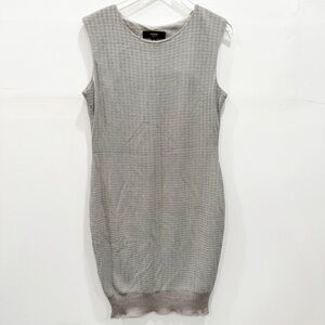 Misook Collection Textured Grey Silver Dress Medium